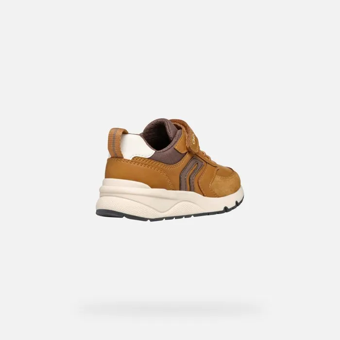 Geox Sneakers ROONER BOY Dark YellowCoffee Low Top Sneakers Dark Yellowcoffee 8211 Kids