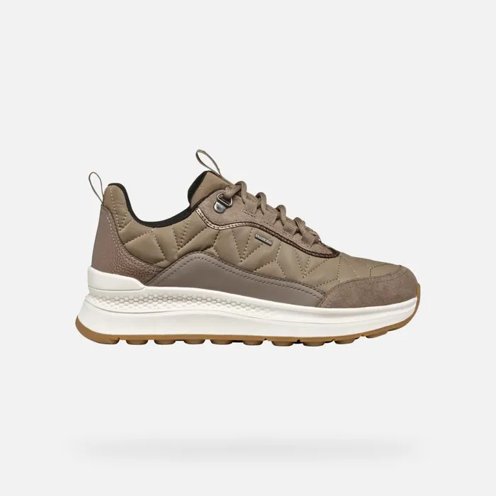 Geox Sneakers SPHERICA ACTIF X2 ABX WOMAN Taupe Waterproof Trainers Taupe 8211 Woman