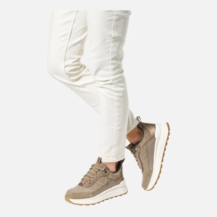 Geox Sneakers SPHERICA ACTIF X2 ABX WOMAN Taupe Waterproof Trainers Taupe 8211 Woman