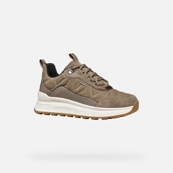 Geox Sneakers SPHERICA ACTIF X2 ABX WOMAN Taupe Waterproof Trainers Taupe 8211 Woman