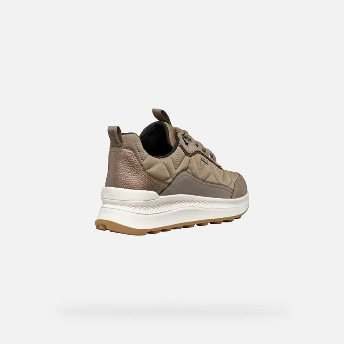 Geox Sneakers SPHERICA ACTIF X2 ABX WOMAN Taupe Waterproof Trainers Taupe 8211 Woman