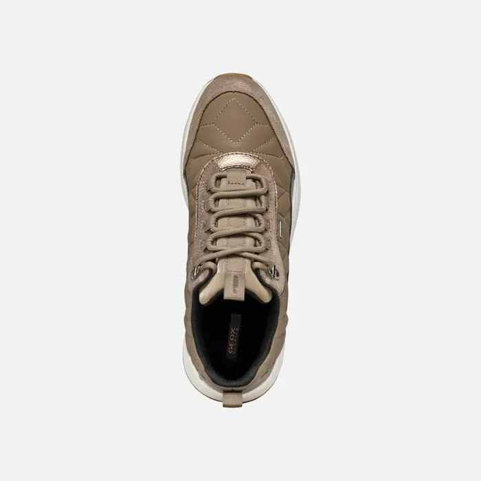 Geox Sneakers SPHERICA ACTIF X2 ABX WOMAN Taupe Waterproof Trainers Taupe 8211 Woman