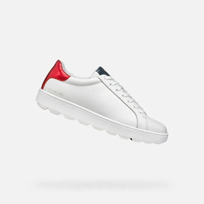 Geox Sneakers SPHERICA ECUB1 WOMAN WhiteNavyRed Low Top Sneakers Whitenavyred 8211 Woman