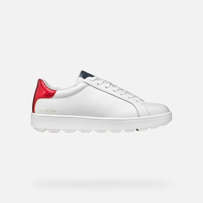 Geox Sneakers SPHERICA ECUB1 WOMAN WhiteNavyRed Low Top Sneakers Whitenavyred 8211 Woman