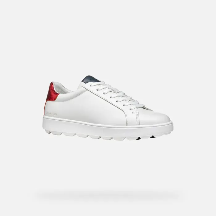 Geox Sneakers SPHERICA ECUB1 WOMAN WhiteNavyRed Low Top Sneakers Whitenavyred 8211 Woman