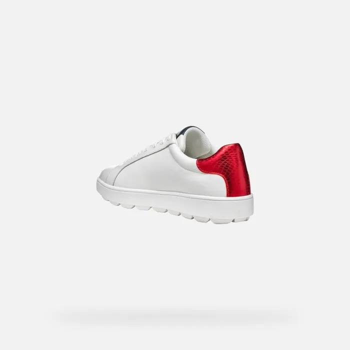 Geox Sneakers SPHERICA ECUB1 WOMAN WhiteNavyRed Low Top Sneakers Whitenavyred 8211 Woman