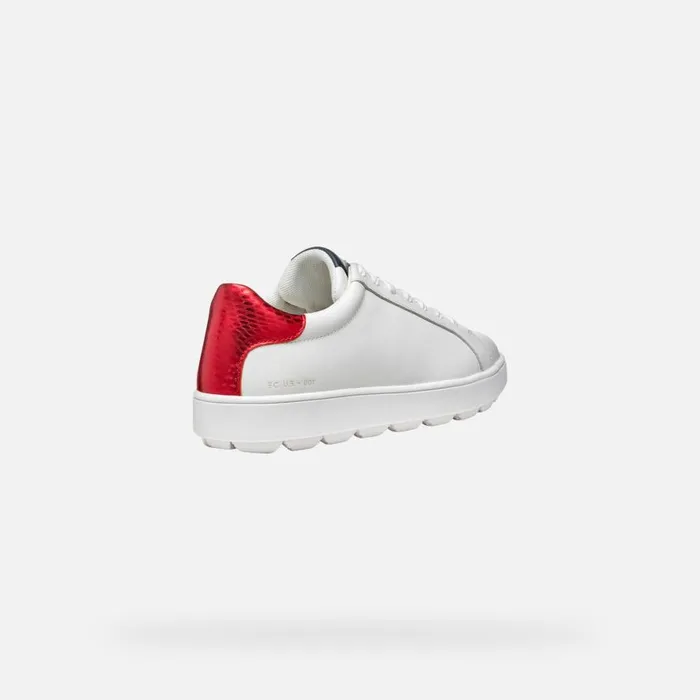 Geox Sneakers SPHERICA ECUB1 WOMAN WhiteNavyRed Low Top Sneakers Whitenavyred 8211 Woman