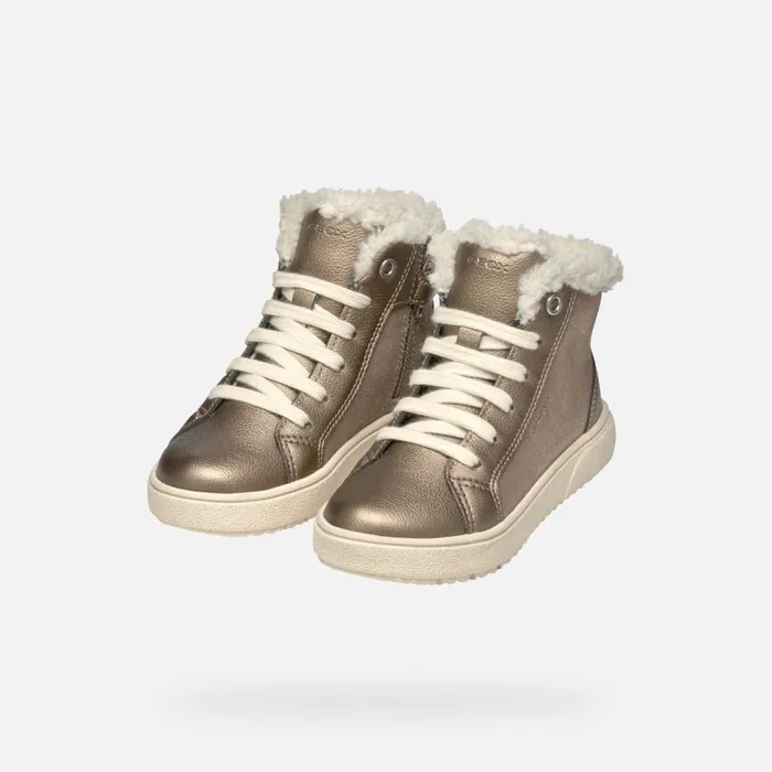 Geox Sneakers THELEVEN ABX GIRL Smoke Grey High Top Sneakers Smoke Grey 8211 Kids