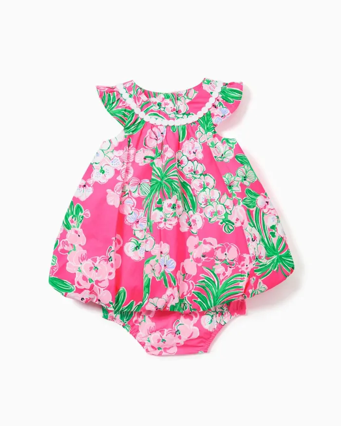 Girls Lilly Pulitzer Girls Dresses and Rompers Baby Paloma Bubble Dress Resort White Pb Anniversary Toile