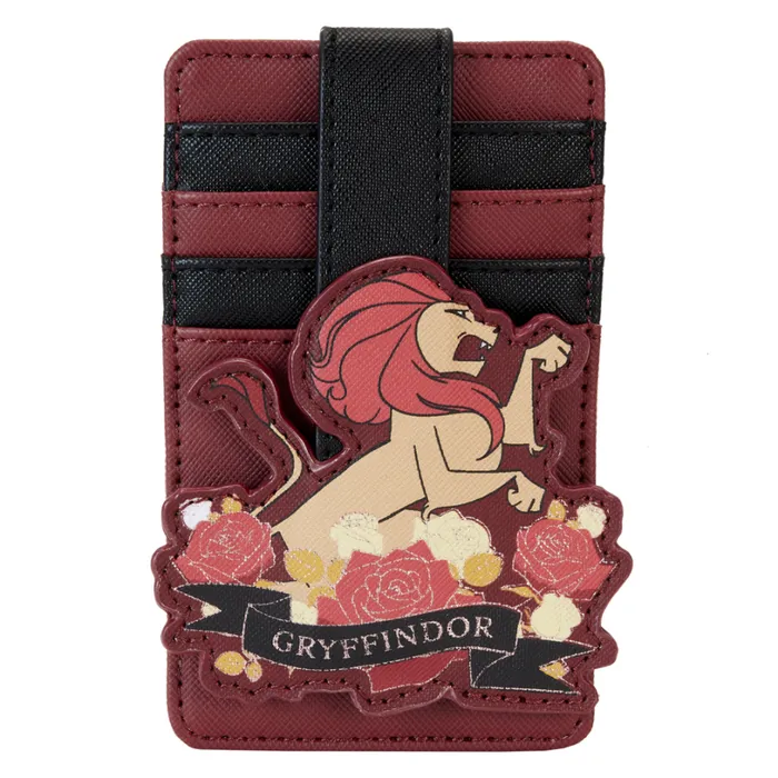 Harry Potter Gryffindor House Floral Tattoo Card Holder Unisex Loungefly Bags and Wallets Harry Potter Gryffindor House Floral Tattoo Card Holder Unisex Loungefly Bags and Wallets