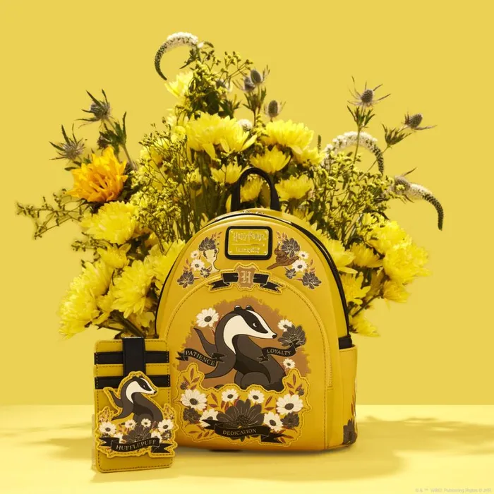 Harry Potter Hufflepuff House Floral Tattoo Mini Backpack Unisex Loungefly Backpacks Harry Potter Hufflepuff House Floral Tattoo Mini Backpack Unisex Loungefly Backpacks