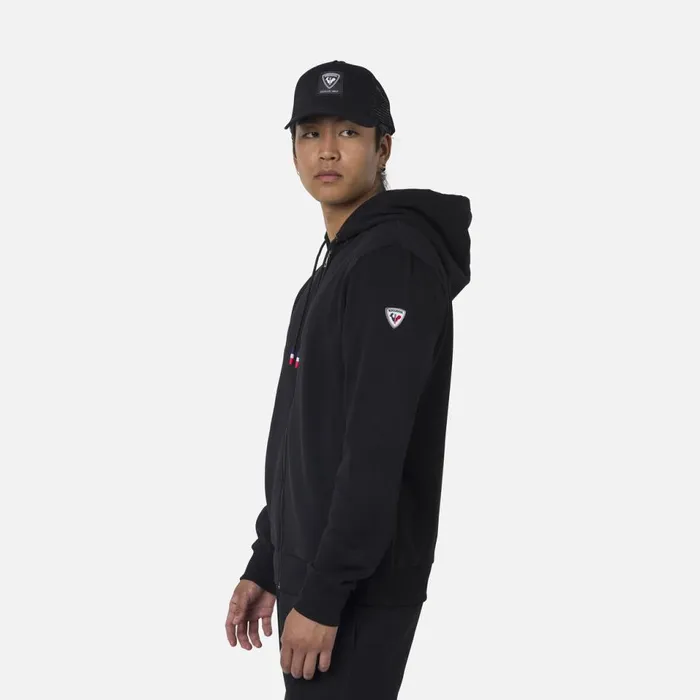 Herren Sweatshirts Und Pullover Rossignol Herrensweatshirt Mit Kapuze Logo Und Durchgehendem Reiverschluss Black200