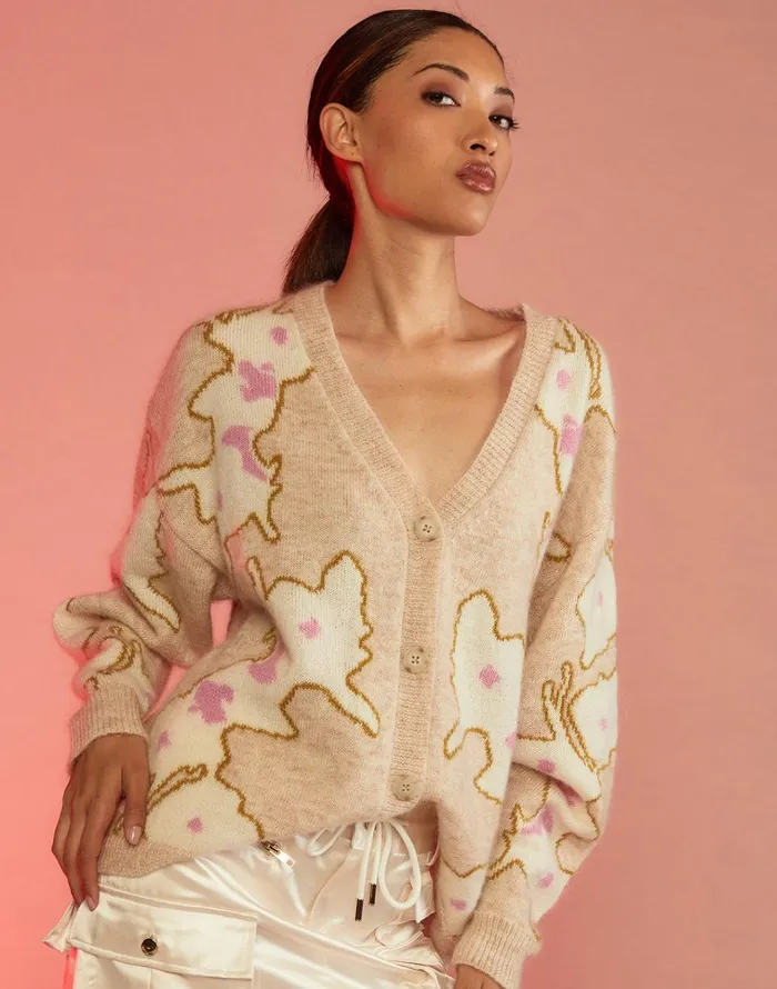 Intarsia Cardigan 8211 Ivcam Women Cynthia Rowley Tops