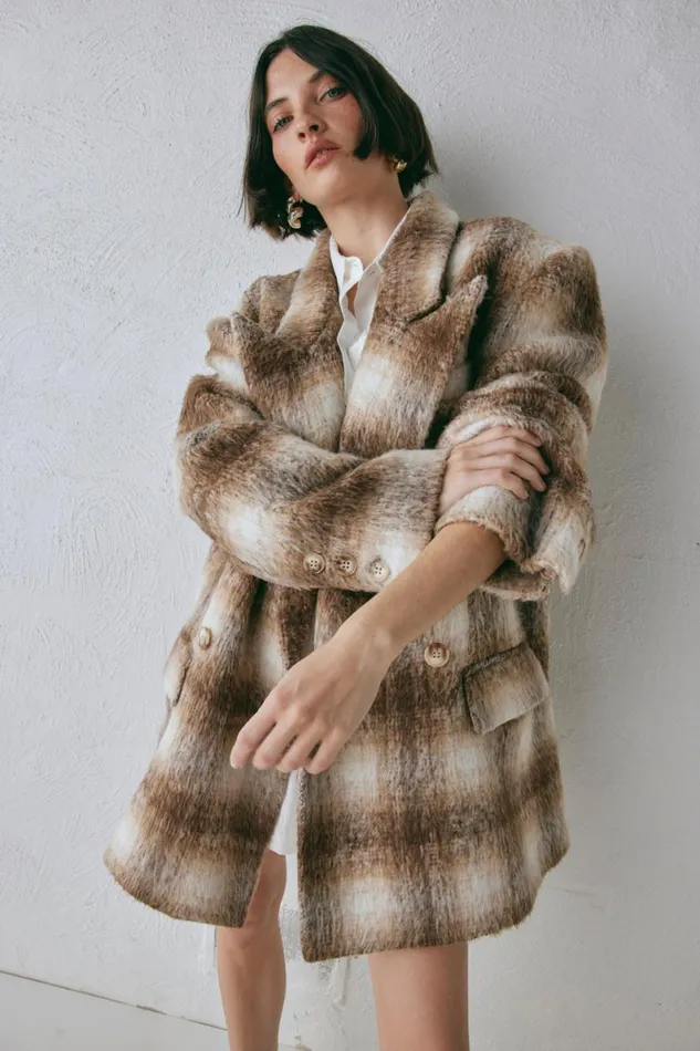 JacketsCoats Women VRG GRL Alexa Blazer Plaid