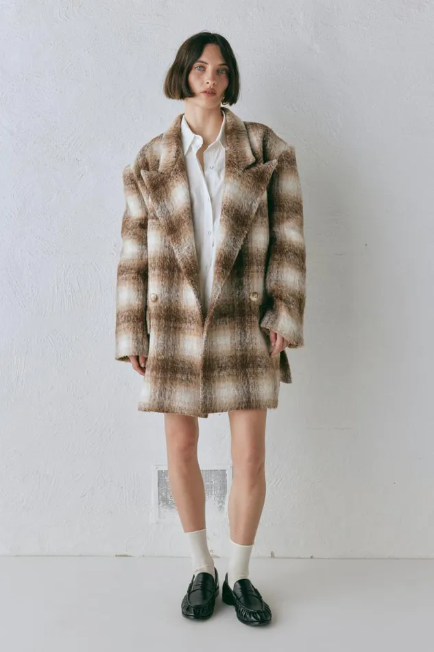JacketsCoats Women VRG GRL Alexa Blazer Plaid JacketsCoats Women VRG GRL Alexa Blazer Plaid