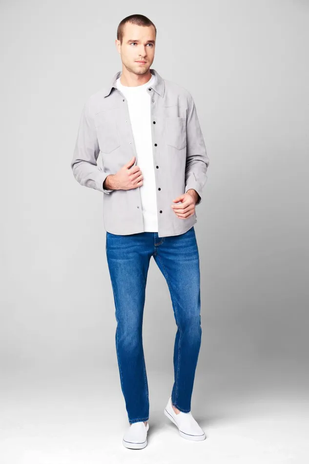 Jackets Men Blank Nyc Ice Grey Shacket Jackets Men Blank Nyc Ice Grey Shacket