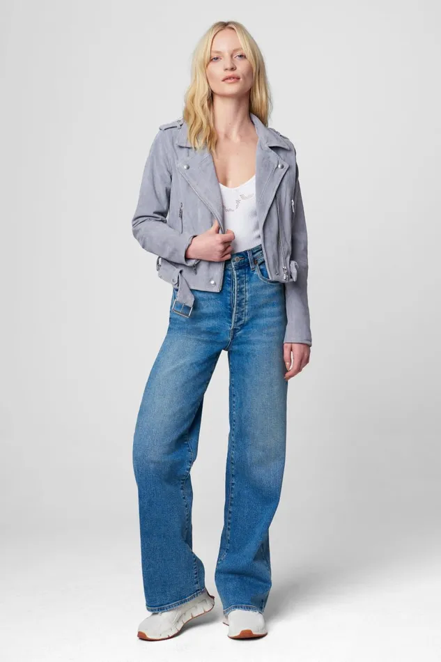 Jackets Women Blank Nyc Cloud Grey Moto Jacket