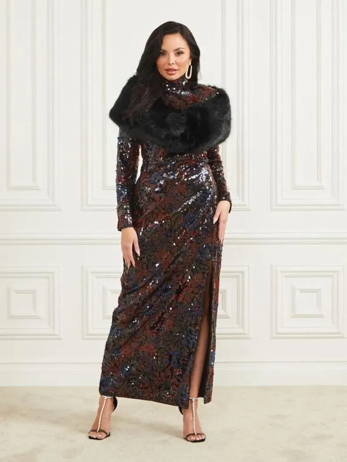 Jackets Women Marciano Gwenda FauxFur Shawl Scarf Black