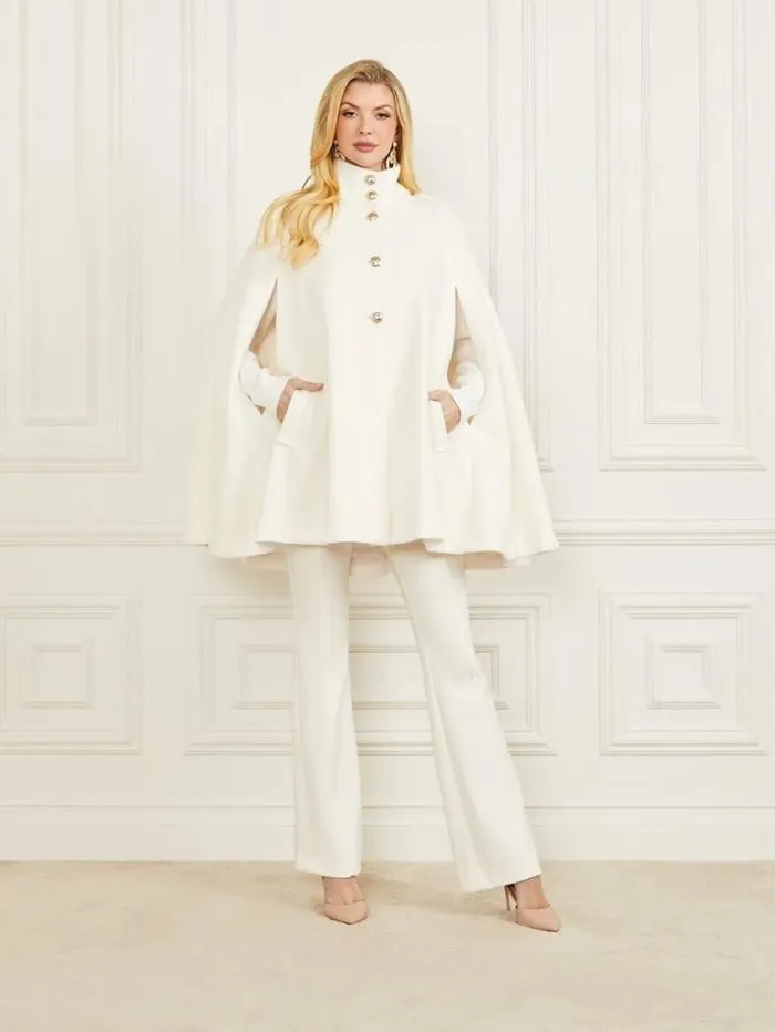 Jackets Women Marciano Marlene WoolBlend Cape Pale Pearl Jackets Women Marciano Marlene WoolBlend Cape Pale Pearl