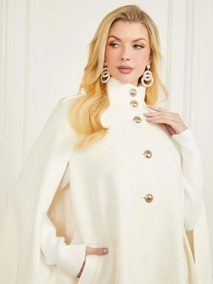 Jackets Women Marciano Marlene WoolBlend Cape Pale Pearl Jackets Women Marciano Marlene WoolBlend Cape Pale Pearl
