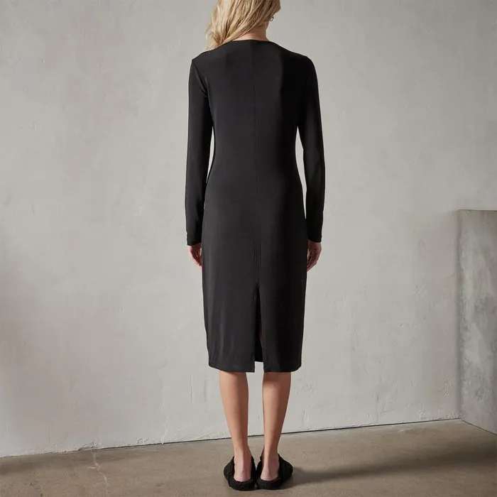 James Perse DressesJumpsuits Split V Neck Jersey Shift Dress Black 8211 Women