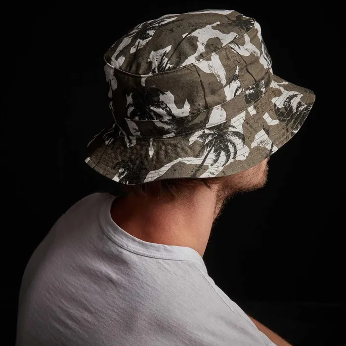 James Perse Hats Camo Palm Print Bucket Hat Jungle 8211 Men