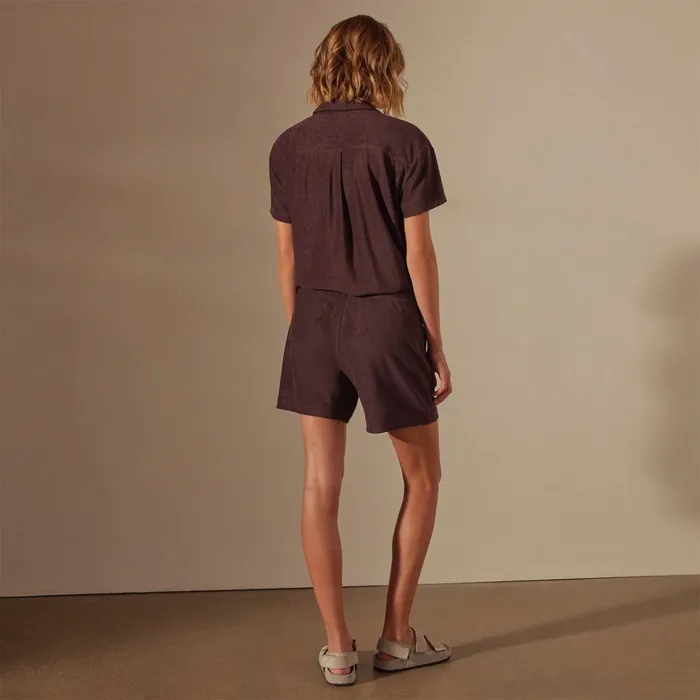 James Perse Shorts Cotton Terry Sweat Short Mahogany 8211 Women