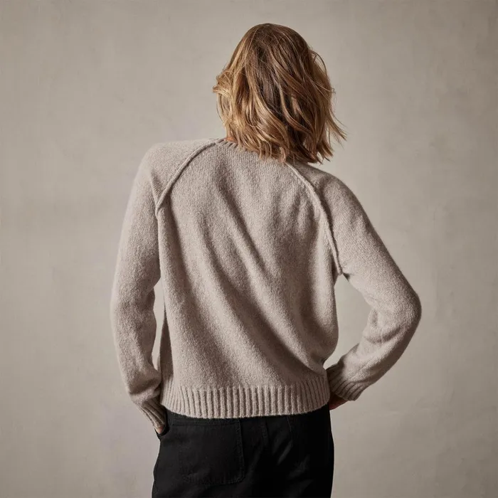 James Perse Sweaters Cashmere Crew Sweater Silver Wheat 8211 Women