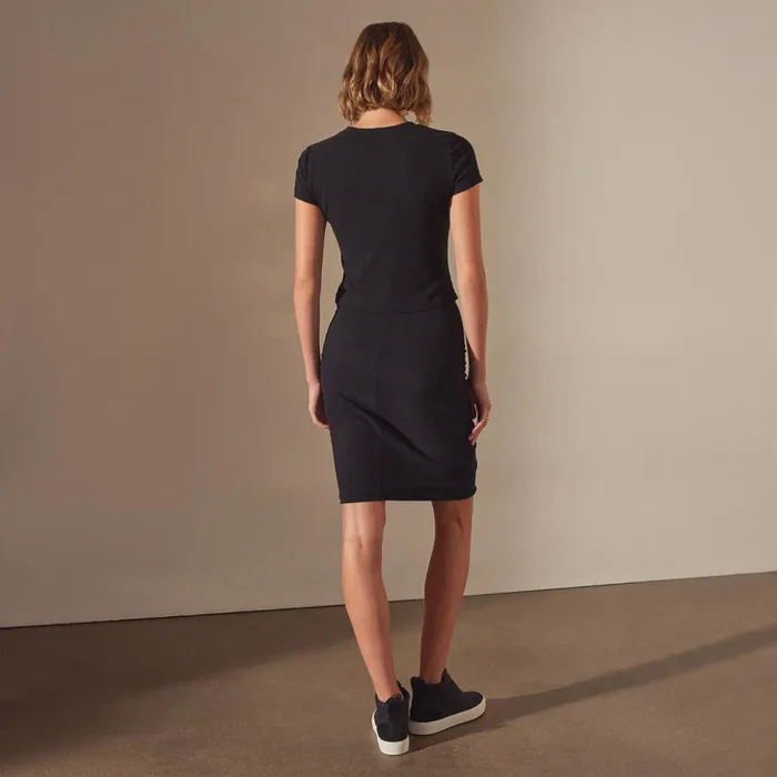 James Perse TShirts Brushed Jersey Cropped Tee Black 8211 Women