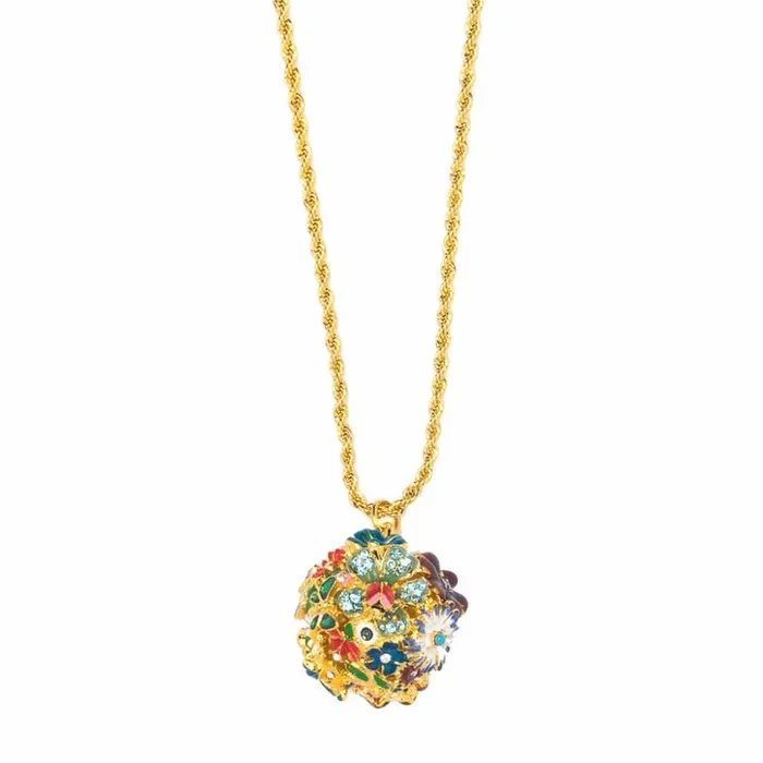 Kenneth Jay Lane Light Color Necklaces Women Multicolor Flower Pendant
