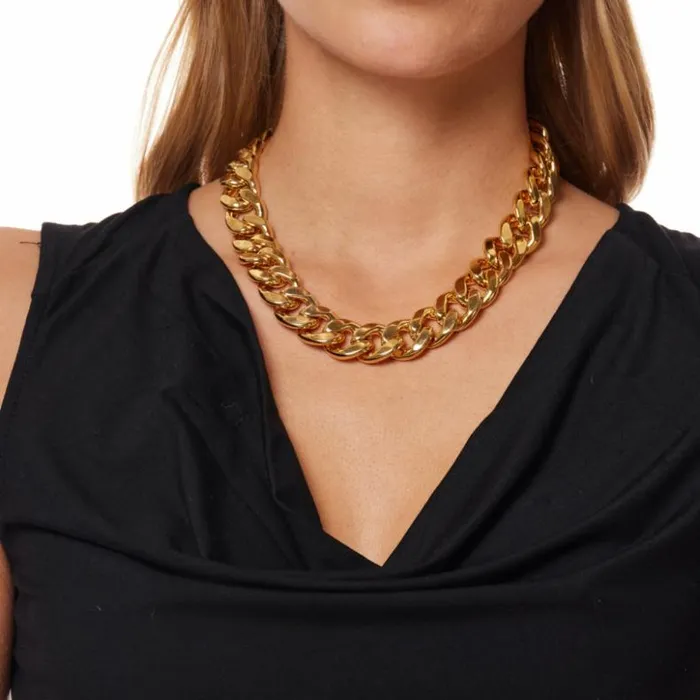 Kenneth Jay Lane Metallic Finish Necklaces Women Gold Link Necklace With Toggle Clasp Kenneth Jay Lane Metallic Finish Necklaces Women Gold Link Necklace With Toggle Clasp