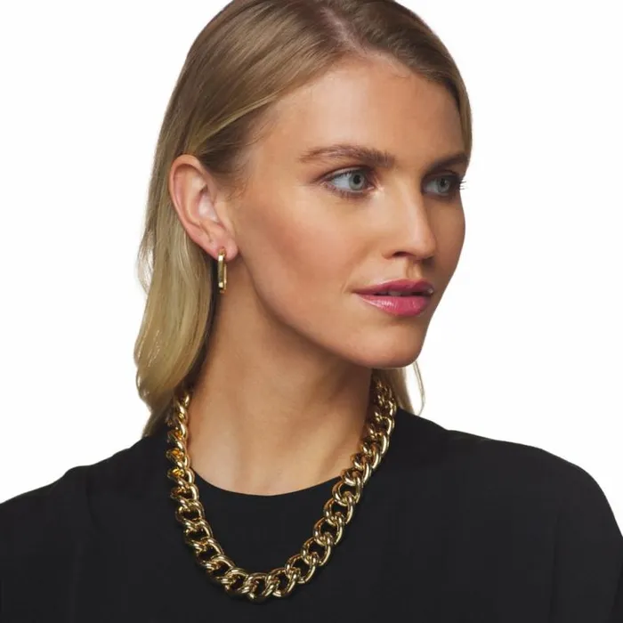 Kenneth Jay Lane Metallic Finish Necklaces Women Polished Gold Chain Necklace With Toggle Clasp Kenneth Jay Lane Metallic Finish Necklaces Women Polished Gold Chain Necklace With Toggle Clasp