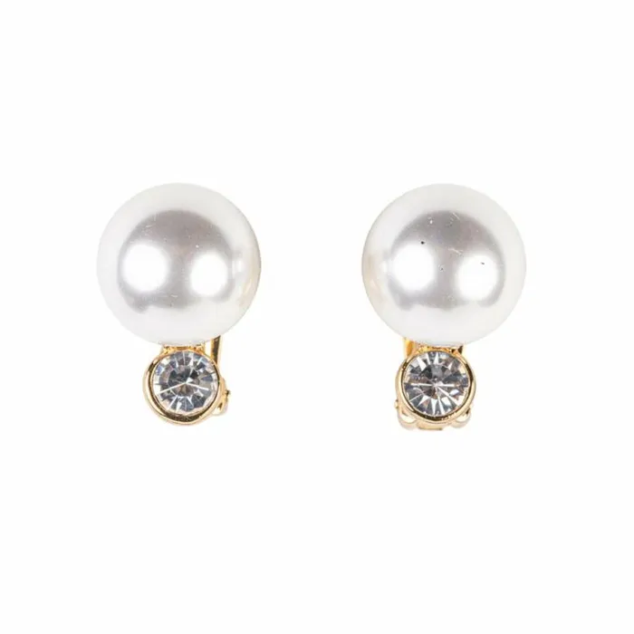 Kenneth Jay Lane Pearl Earrings Women Gold And Pearl Clip Earring