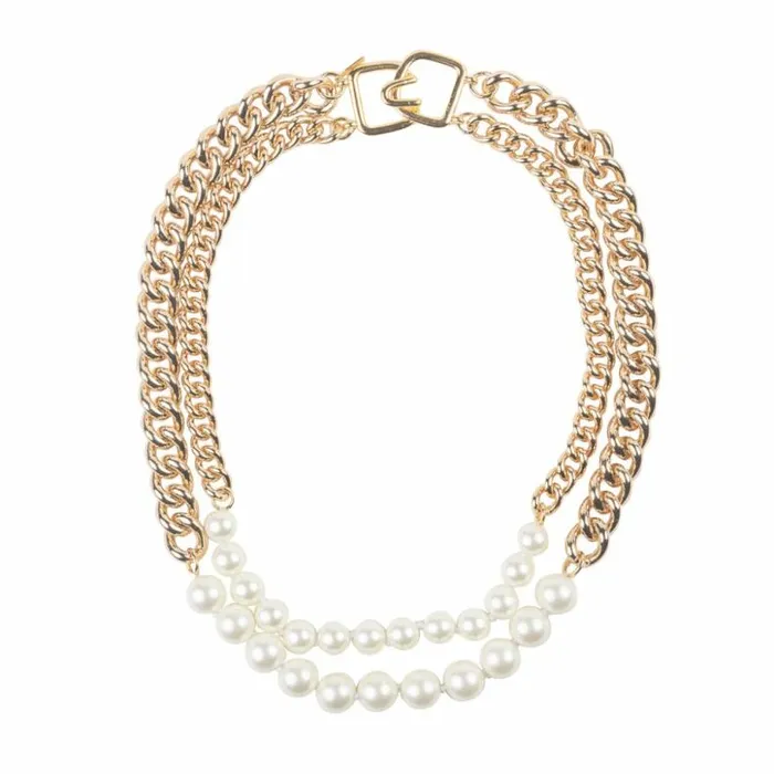 Kenneth Jay Lane Pearl Necklaces Women Gold Chain And Pearl Necklace