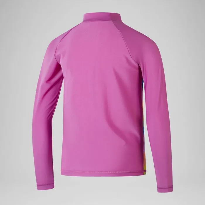 Kids Girl039s Rash Vests Speedo Girls039 Printed Long Sleeve Rash Top Pink