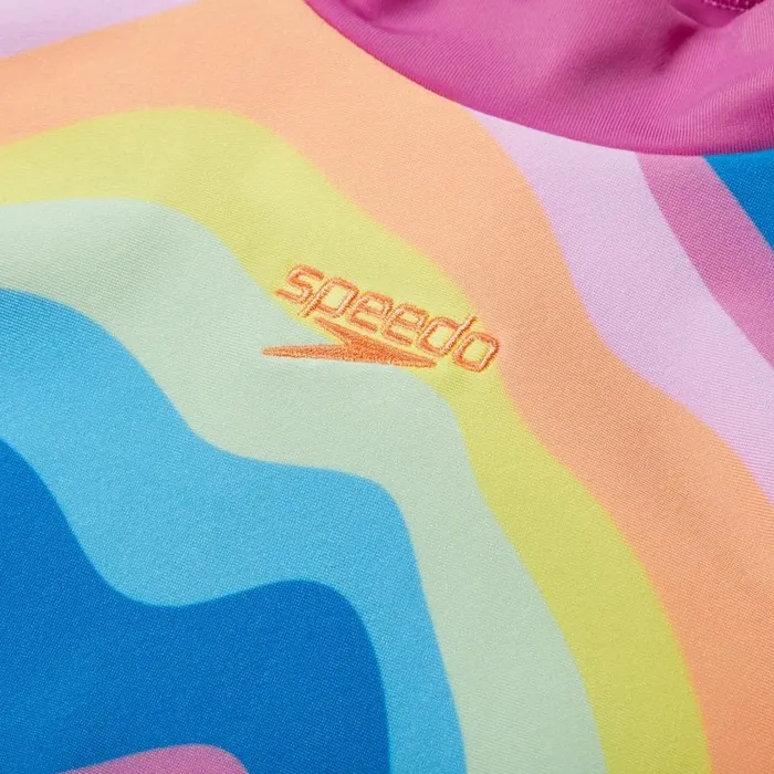Kids Girl039s Rash Vests Speedo Girls039 Printed Long Sleeve Rash Top Pink