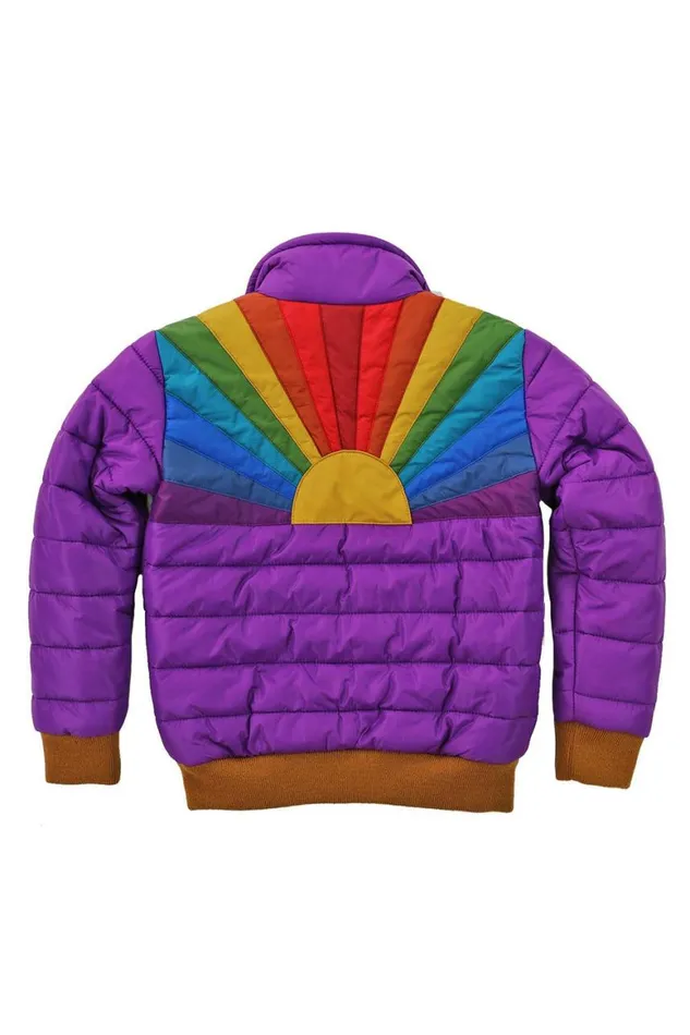Kids Outerwear Aviator Nation Sunburst Jacket 8211 Purple Magic