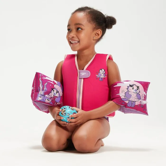 Kids Swimming Aids Speedo Infant Learn To Swim Aria Sea Otter Armbands Pink