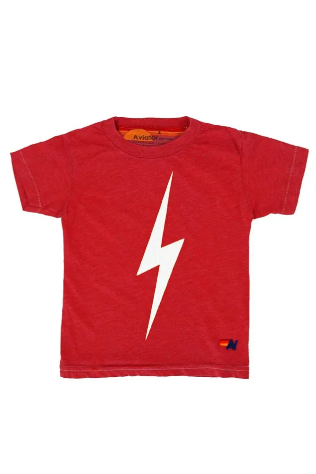 Kids Tees Aviator Nation Bolt Tee 8211 Red