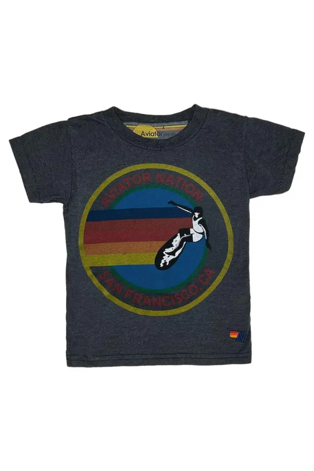 Kids Tees Aviator Nation San Francisco Tee 8211 Charcoal