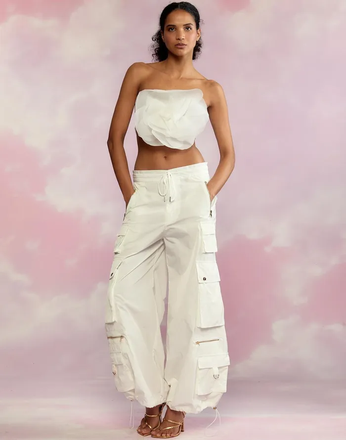 Kim Cargo Pant 8211 White Women Cynthia Rowley Bottoms