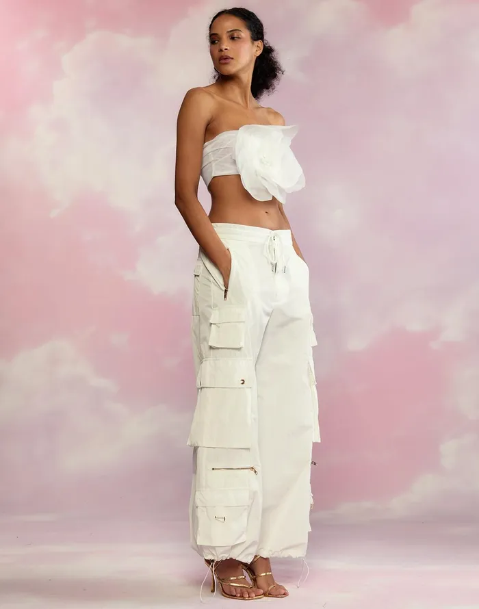 Kim Cargo Pant 8211 White Women Cynthia Rowley Bottoms