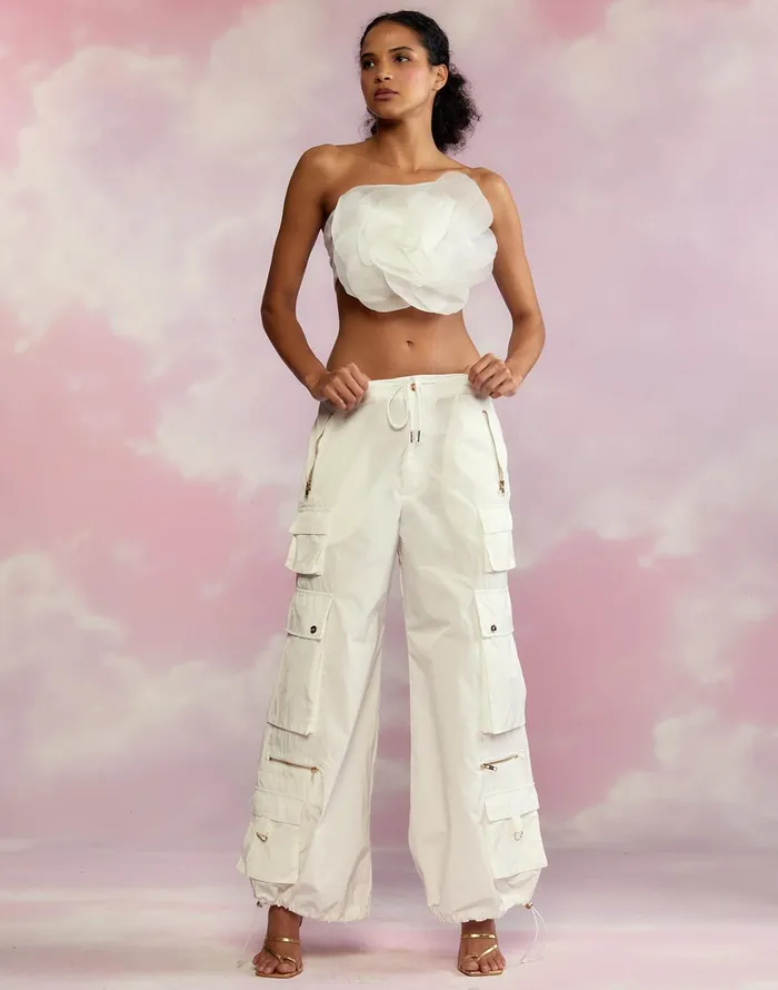 Kim Cargo Pant 8211 White Women Cynthia Rowley Bottoms