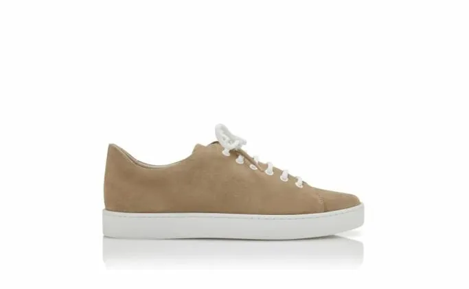 LaceUps Men Manolo Blahnik SEMANADOBeige Suede Low Cut Sneakers LaceUps Men Manolo Blahnik SEMANADOBeige Suede Low Cut Sneakers