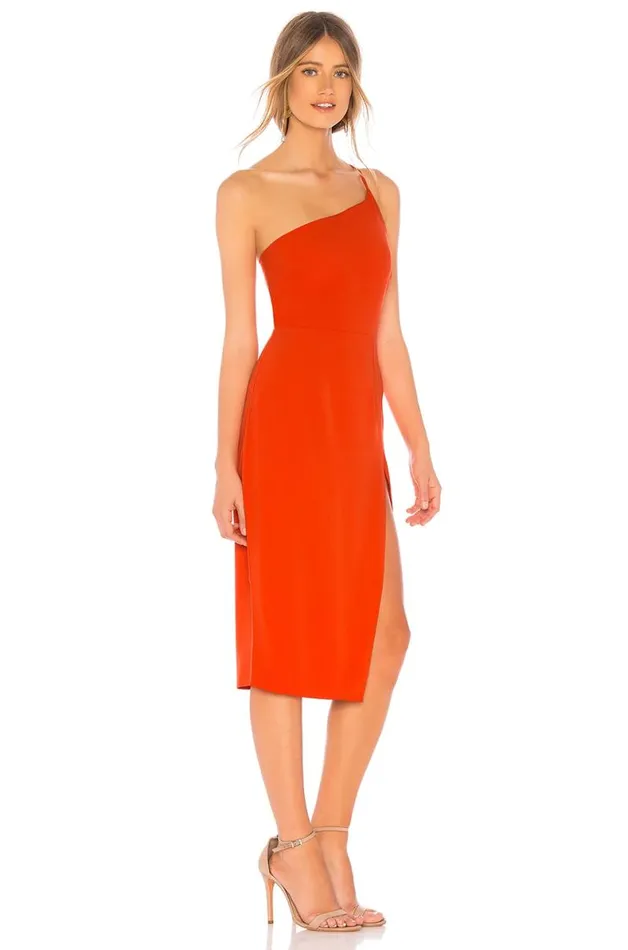 Lazo Midi Dress Blood Orange Women Lovers and Friends Dresses