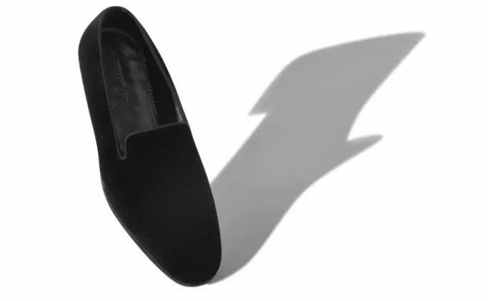 Loafers Men Manolo Blahnik MARIO VELVETBlack Velvet Loafers