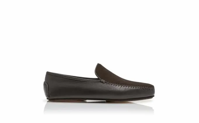Loafers Men Manolo Blahnik MAYFAIRBrown Nappa Leather And Suede Driving Shoes Loafers Men Manolo Blahnik MAYFAIRBrown Nappa Leather And Suede Driving Shoes