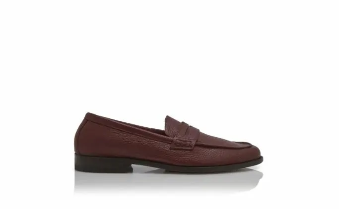 Loafers Men Manolo Blahnik PERRYDark Red Calf Leather Penny Loafers Loafers Men Manolo Blahnik PERRYDark Red Calf Leather Penny Loafers