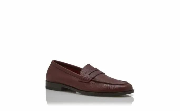 Loafers Men Manolo Blahnik PERRYDark Red Calf Leather Penny Loafers Loafers Men Manolo Blahnik PERRYDark Red Calf Leather Penny Loafers