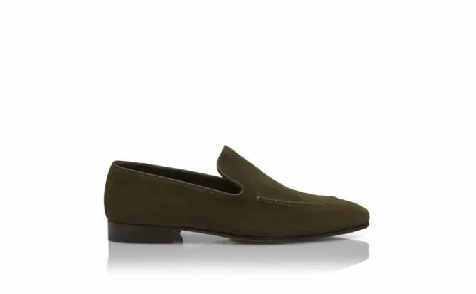 Loafers Men Manolo Blahnik TRURODark Khaki Suede Loafers Loafers Men Manolo Blahnik TRURODark Khaki Suede Loafers